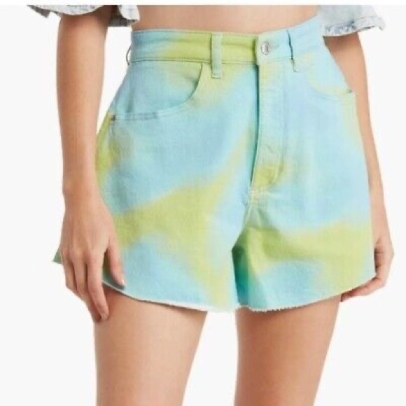 NWT We Wore What Flare Bell Tie Dye Shorts - Picture 3 of 12